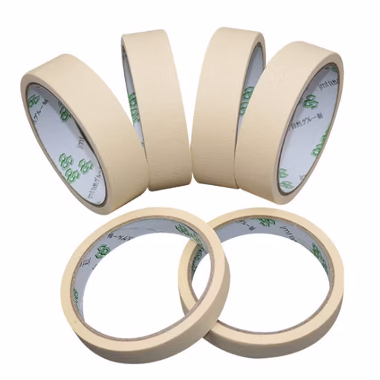 Ruban de masquage en papier crêpe de peinture automobile de résistance moyenne à température